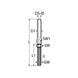 Wantenspanner Drahtterminal M8