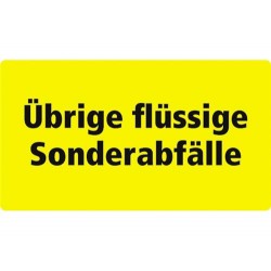 Übrige flüssige Sonderabfälle