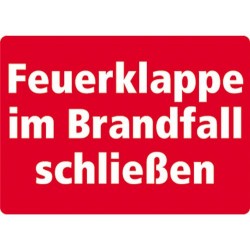 Feuerklappe im Brandfall...