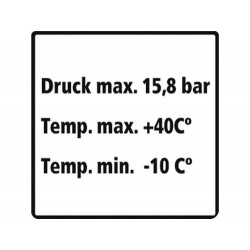 Druck Max. 15,8 bar