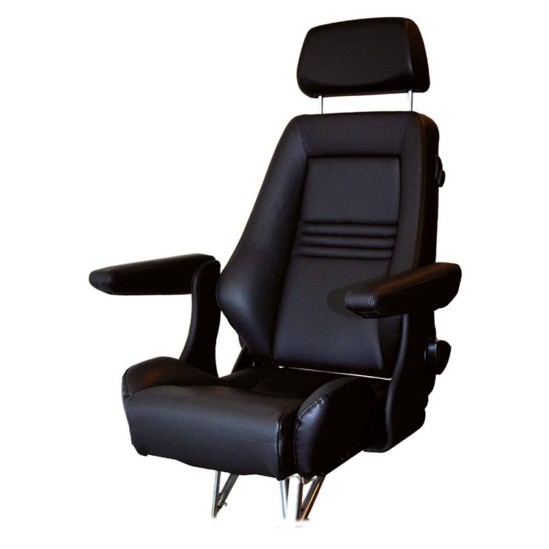 Recaro Atlantik Leder schwarz, Sitzfläche verstellbar