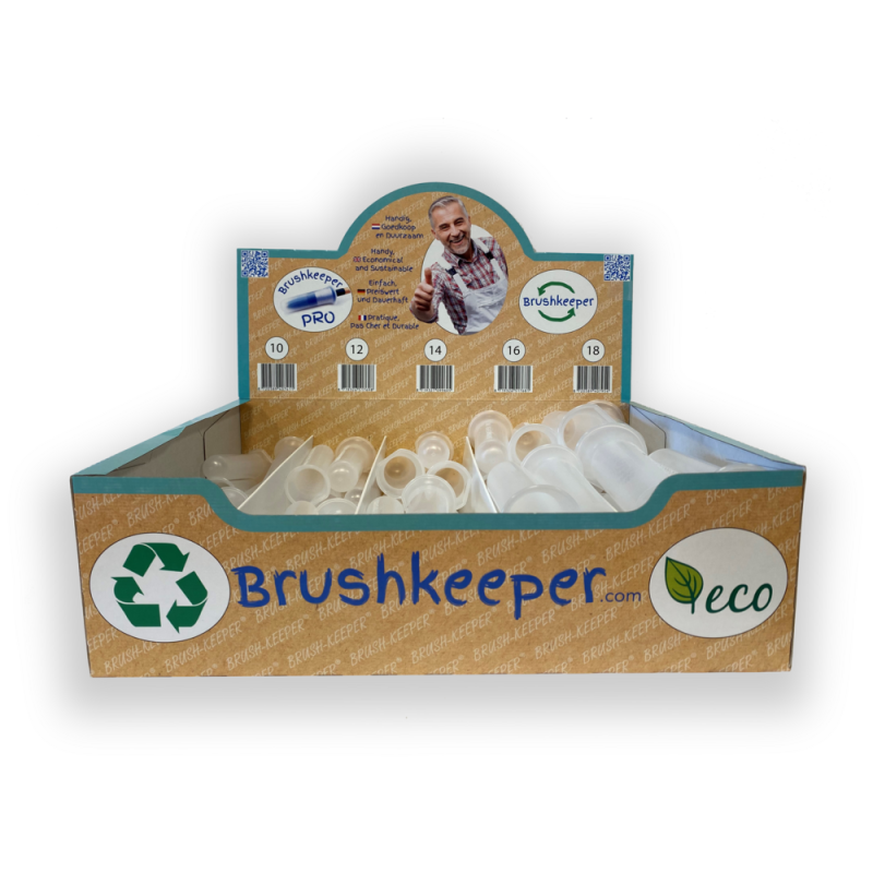 Brushkeeper Pro für Rundpinsel (60 Stück 12x Nr. 10, 12, 14, 16 und 18