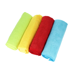 MENZERNA MICROFASERTÜCHER 4ER-PACK – Rot, Gelb, Grün, Blau – 40 × 40 cm